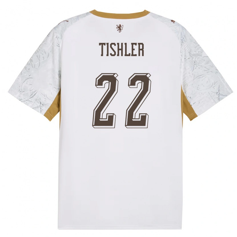 Danxen Niño Camiseta Chequia Daniel Tishler #22 Marfil Oro Gris 2ª Equipación 26-28 La Camisa