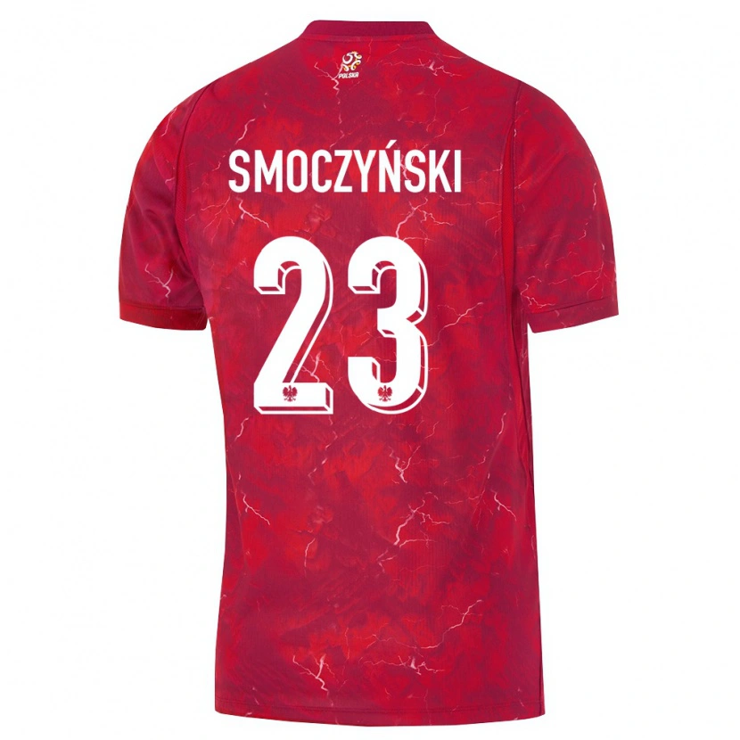 Danxen Niño Camiseta Polonia Michał Smoczyński #23 Rojo Blanco 2ª Equipación 26-28 La Camisa