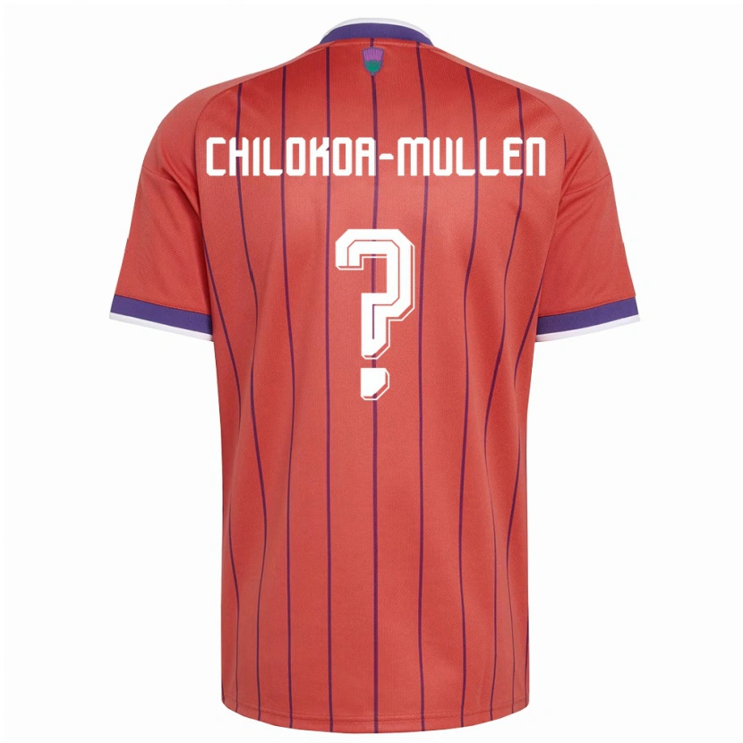 Danxen Niño Camiseta Escocia Jeremiah Chilokoa-Mullen #0 Naranja Púrpura 2ª Equipación 26-28 La Camisa
