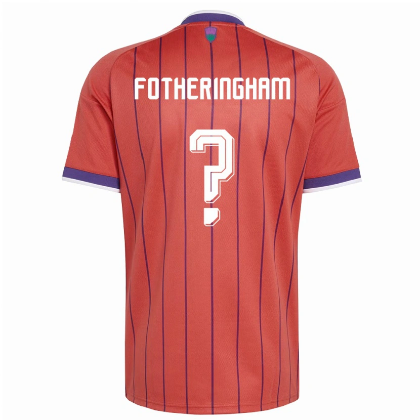 Danxen Niño Camiseta Escocia Kai Fotheringham #0 Naranja Púrpura 2ª Equipación 26-28 La Camisa