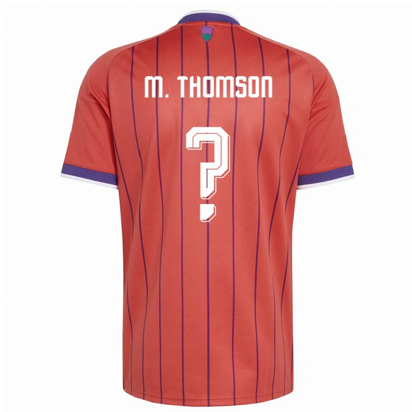 Danxen Niño Camiseta Escocia Miller Thomson #0 Naranja Púrpura 2ª Equipación 26-28 La Camisa
