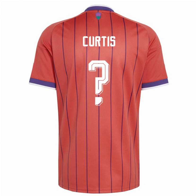 Danxen Niño Camiseta Escocia Findlay Curtis #0 Naranja Púrpura 2ª Equipación 26-28 La Camisa