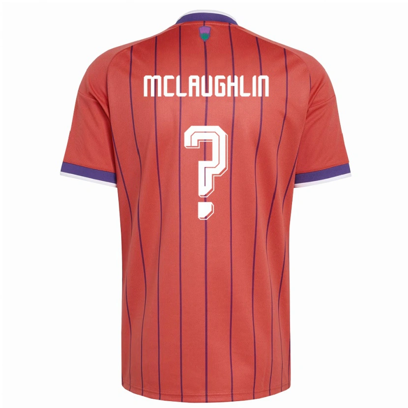 Danxen Niño Camiseta Escocia Harlem Mclaughlin #0 Naranja Púrpura 2ª Equipación 26-28 La Camisa