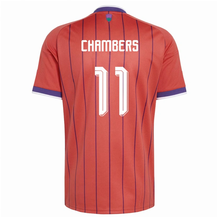 Danxen Niño Camiseta Escocia Sam Chambers #11 Naranja Púrpura 2ª Equipación 26-28 La Camisa