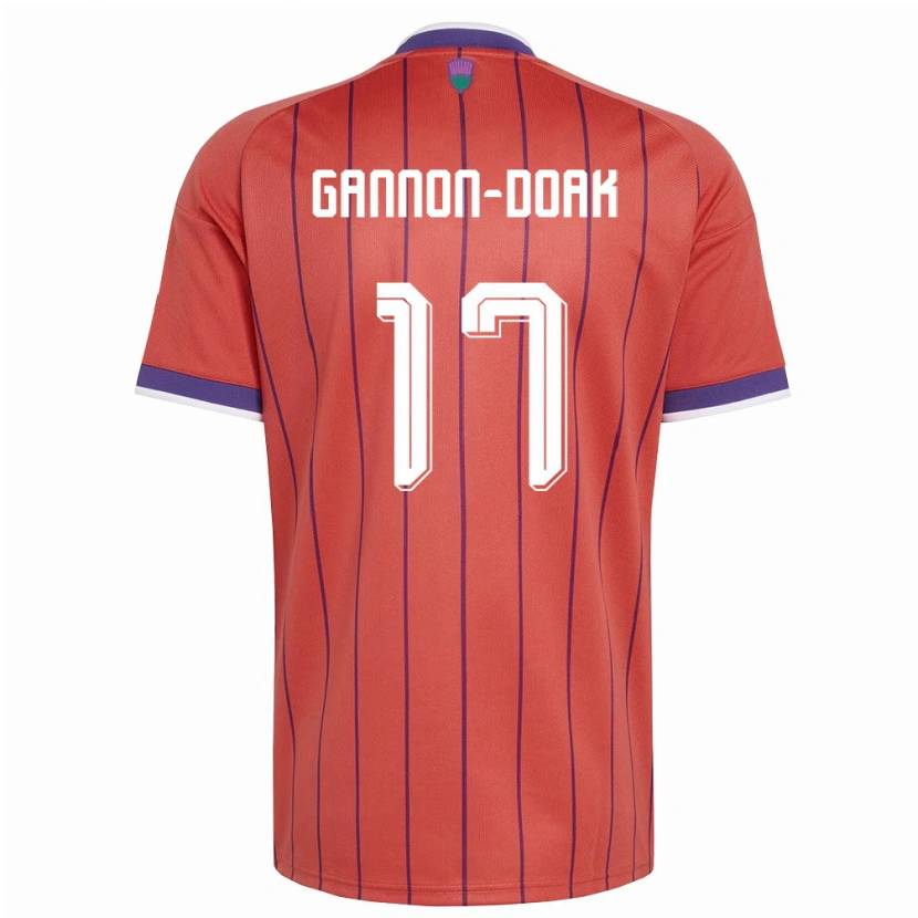 Danxen Niño Camiseta Escocia Ben Gannon-Doak #17 Naranja Púrpura 2ª Equipación 26-28 La Camisa