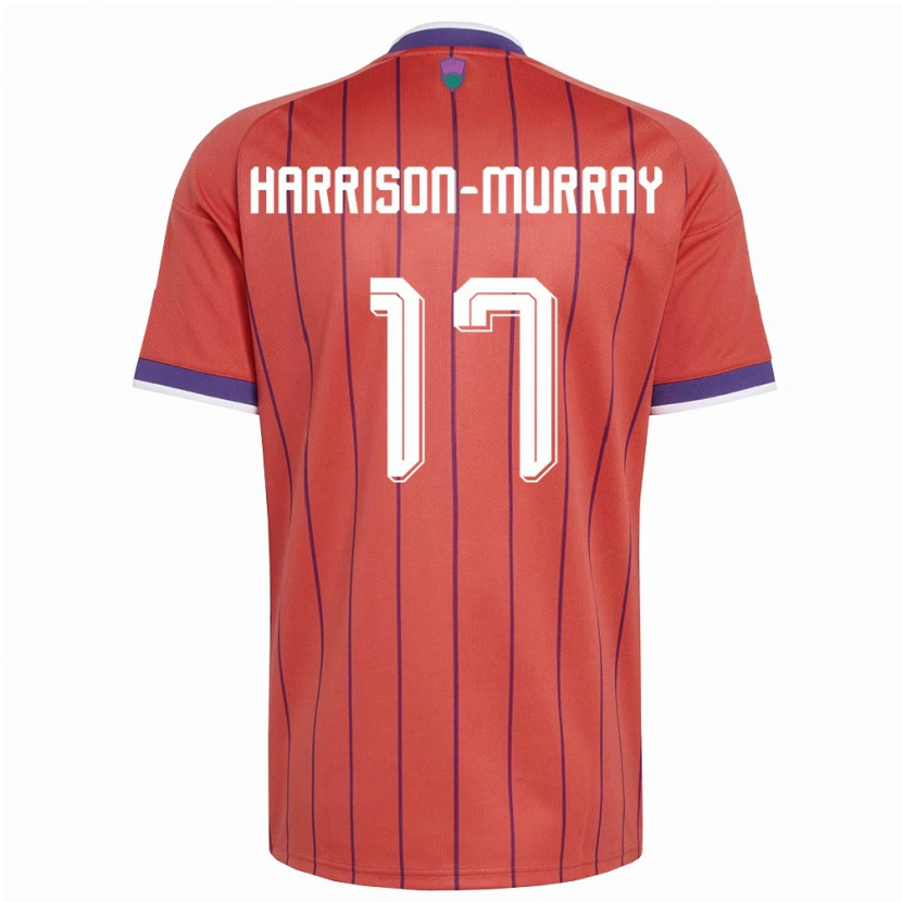 Danxen Niño Camiseta Escocia Christie Harrison-Murray #17 Naranja Púrpura 2ª Equipación 26-28 La Camisa