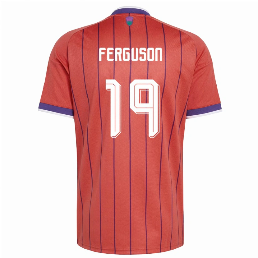 Danxen Niño Camiseta Escocia Lewis Ferguson #19 Naranja Púrpura 2ª Equipación 26-28 La Camisa