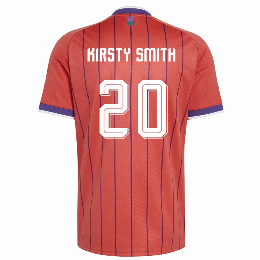 Danxen Niño Camiseta Escocia Kirsty Smith #20 Naranja Púrpura 2ª Equipación 26-28 La Camisa