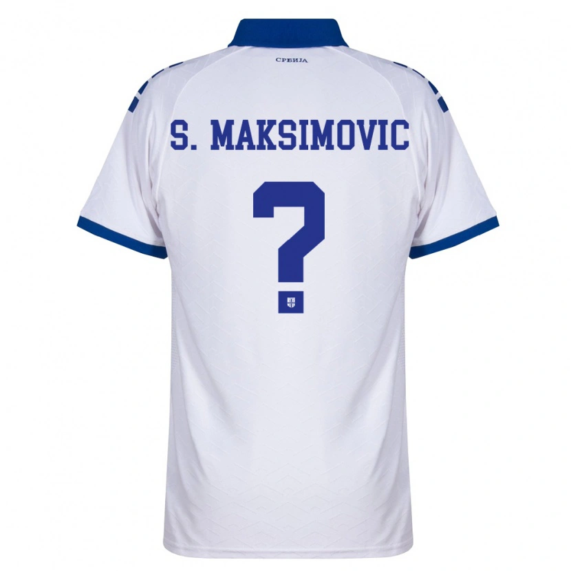 Danxen Niño Camiseta Serbia Strahinja Maksimovic #0 Marino Blanco Rojo 2ª Equipación 26-28 La Camisa