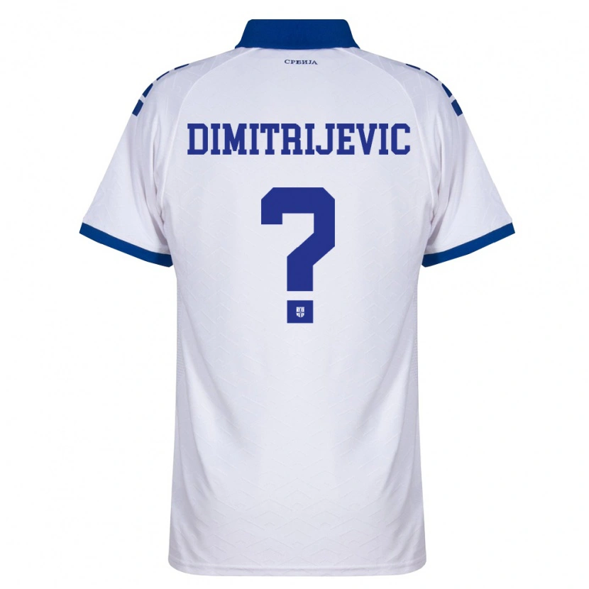 Danxen Niño Camiseta Serbia Andrej Dimitrijevic #0 Marino Blanco Rojo 2ª Equipación 26-28 La Camisa