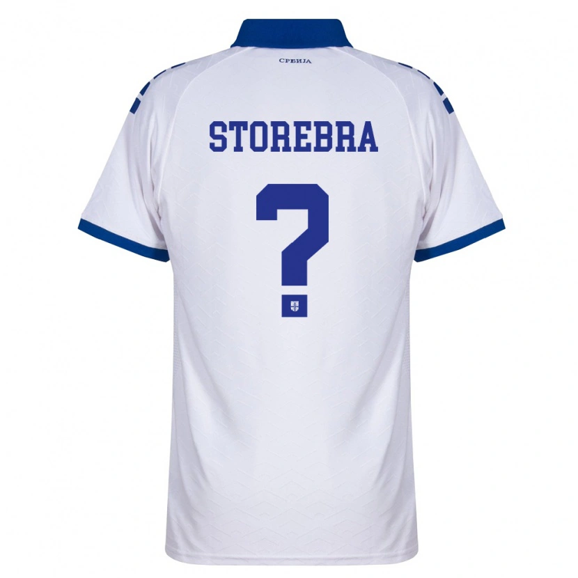 Danxen Niño Camiseta Serbia Sasa Storebra #0 Marino Blanco Rojo 2ª Equipación 26-28 La Camisa