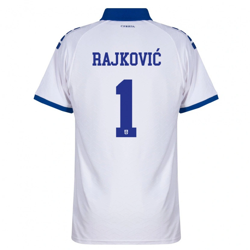 Danxen Niño Camiseta Serbia Predrag Rajković #1 Marino Blanco Rojo 2ª Equipación 26-28 La Camisa