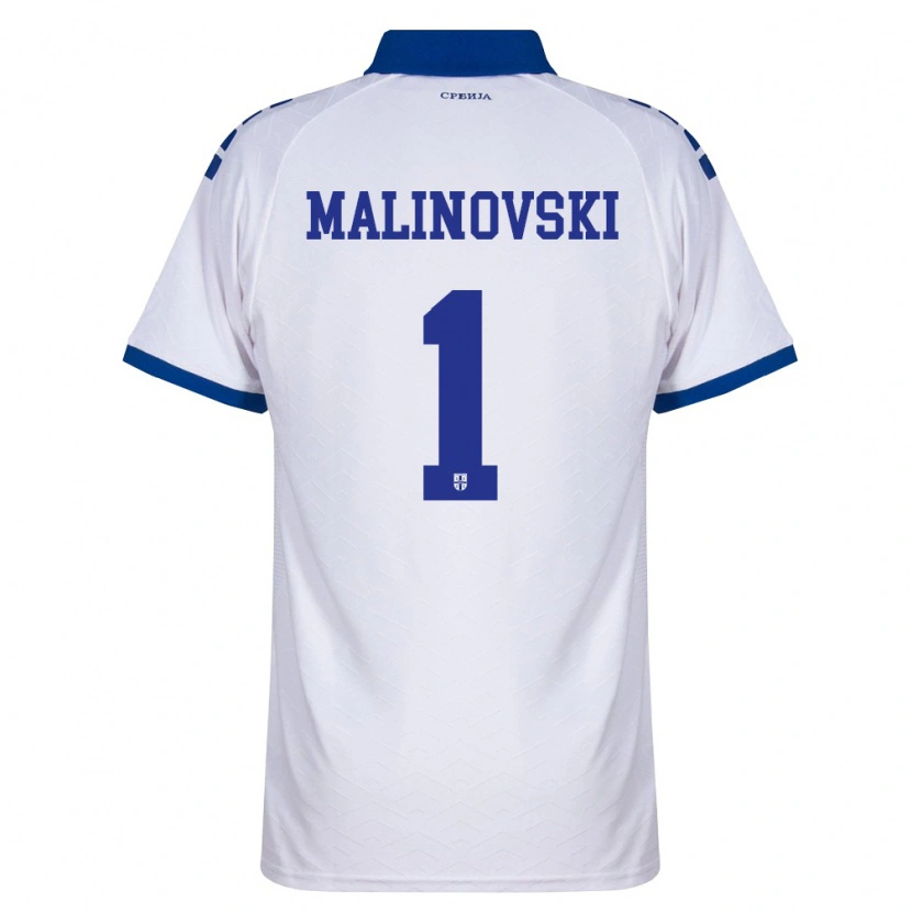 Danxen Niño Camiseta Serbia Strahinja Malinovski #1 Marino Blanco Rojo 2ª Equipación 26-28 La Camisa