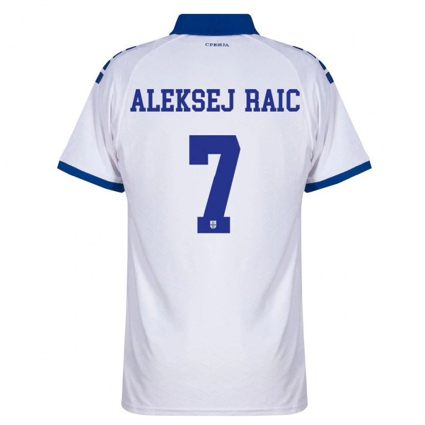 Danxen Niño Camiseta Serbia Neven Aleksej Raic #7 Marino Blanco Rojo 2ª Equipación 26-28 La Camisa