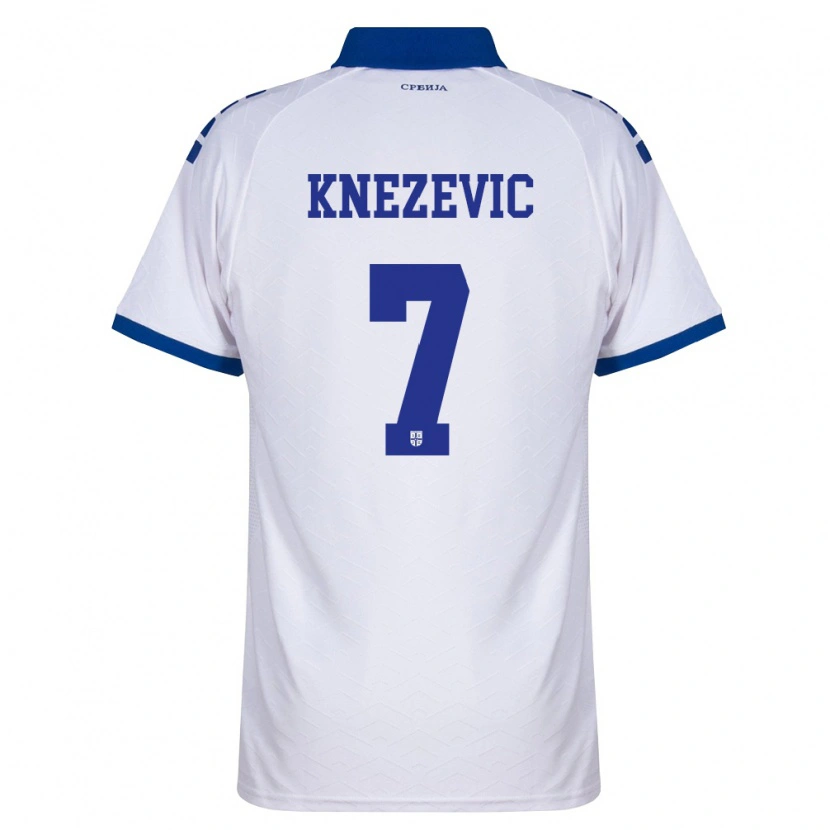 Danxen Niño Camiseta Serbia Nikola Knezevic #7 Marino Blanco Rojo 2ª Equipación 26-28 La Camisa