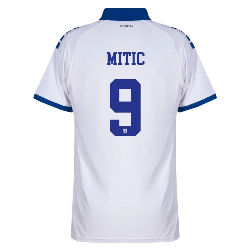 Danxen Niño Camiseta Serbia Aleksa Mitic #9 Marino Blanco Rojo 2ª Equipación 26-28 La Camisa