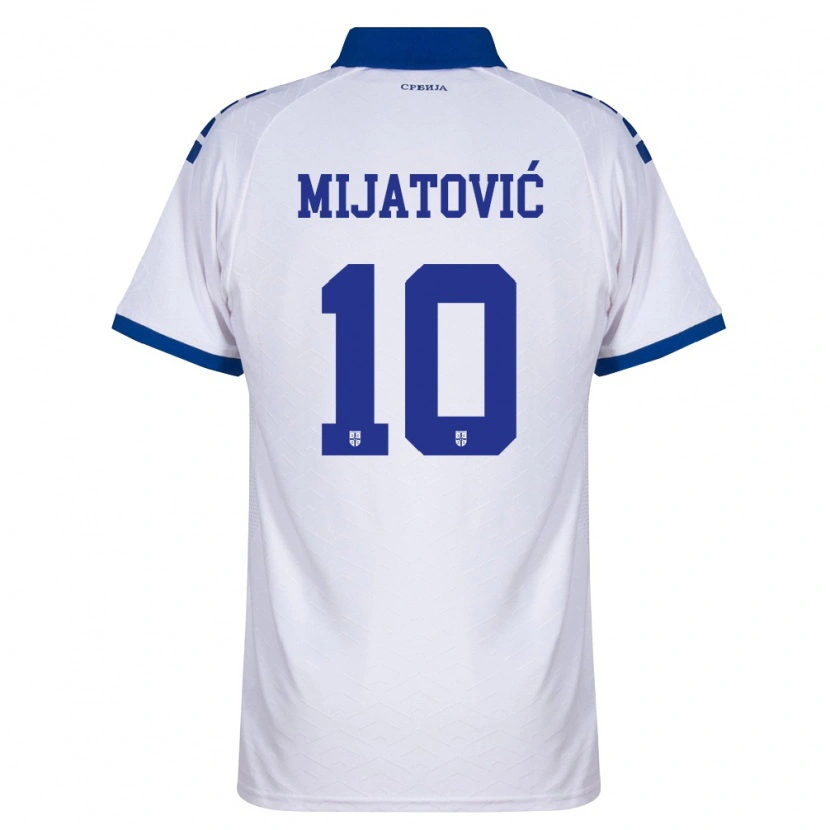 Danxen Niño Camiseta Serbia Jovan Mijatovic #10 Marino Blanco Rojo 2ª Equipación 26-28 La Camisa
