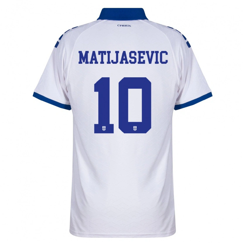 Danxen Niño Camiseta Serbia Filip Matijasevic #10 Marino Blanco Rojo 2ª Equipación 26-28 La Camisa