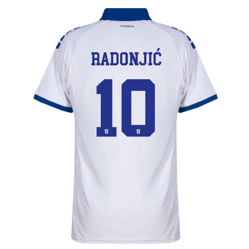 Danxen Niño Camiseta Serbia Mateja Radonjic #10 Marino Blanco Rojo 2ª Equipación 26-28 La Camisa