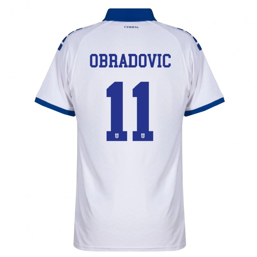 Danxen Niño Camiseta Serbia Ognjen Obradovic #11 Marino Blanco Rojo 2ª Equipación 26-28 La Camisa
