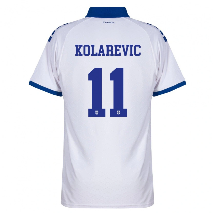 Danxen Niño Camiseta Serbia Milan Kolarevic #11 Marino Blanco Rojo 2ª Equipación 26-28 La Camisa