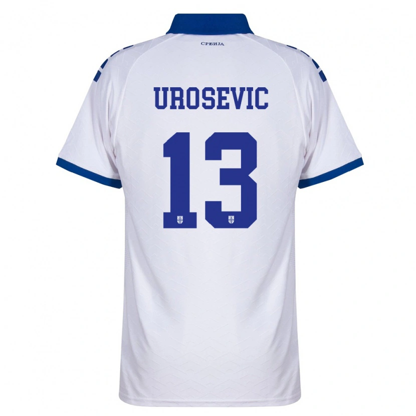 Danxen Niño Camiseta Serbia David Urosevic #13 Marino Blanco Rojo 2ª Equipación 26-28 La Camisa