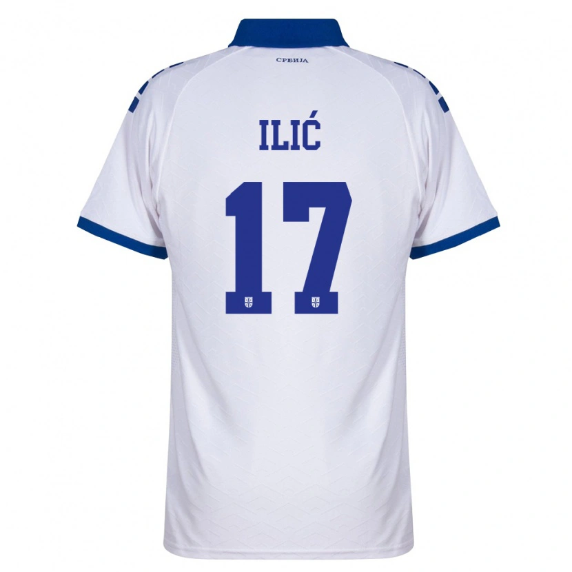 Danxen Niño Camiseta Serbia Ivan Ilić #17 Marino Blanco Rojo 2ª Equipación 26-28 La Camisa
