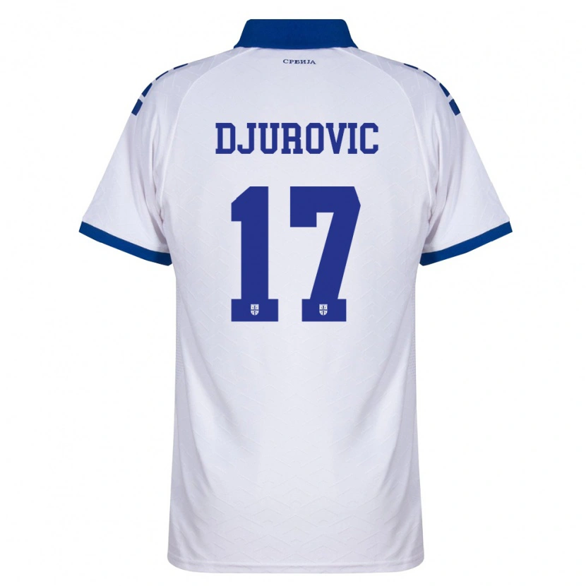 Danxen Niño Camiseta Serbia Stefan Djurovic #17 Marino Blanco Rojo 2ª Equipación 26-28 La Camisa