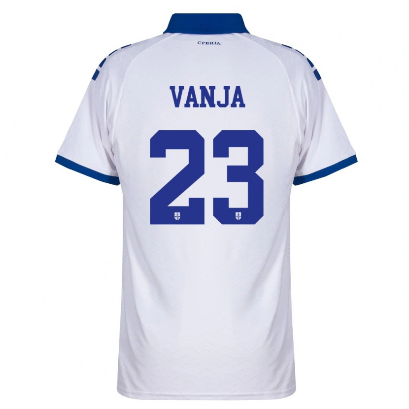 Danxen Niño Camiseta Serbia Vanja Milinković-Savić #23 Marino Blanco Rojo 2ª Equipación 26-28 La Camisa