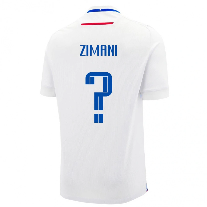 Danxen Niño Camiseta Eslovaquia Mario Zimani #0 Blanco Azul 2ª Equipación 26-28 La Camisa