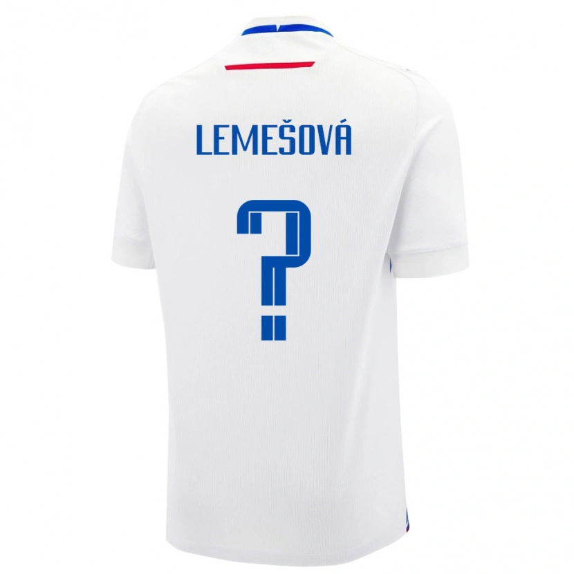 Danxen Niño Camiseta Eslovaquia Diana Lemešová #0 Blanco Azul 2ª Equipación 26-28 La Camisa