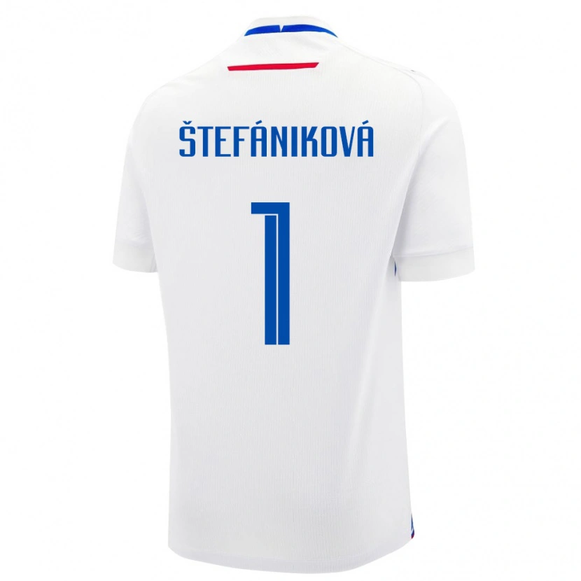 Danxen Niño Camiseta Eslovaquia Marína Štefániková #1 Blanco Azul 2ª Equipación 26-28 La Camisa