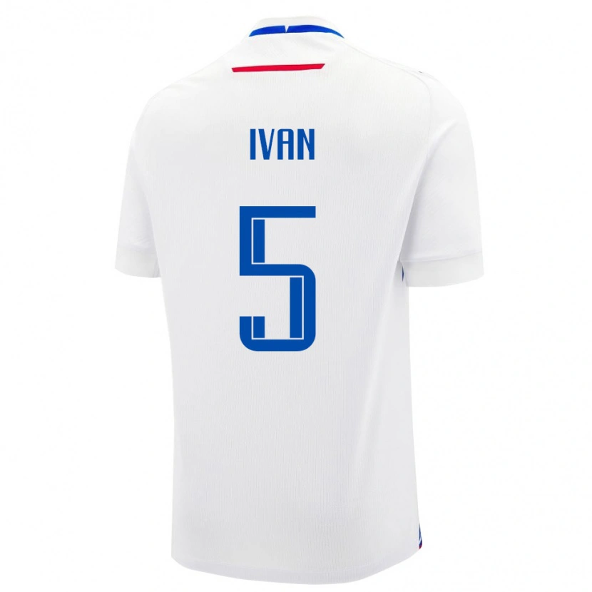Danxen Niño Camiseta Eslovaquia Matus Ivan #5 Blanco Azul 2ª Equipación 26-28 La Camisa