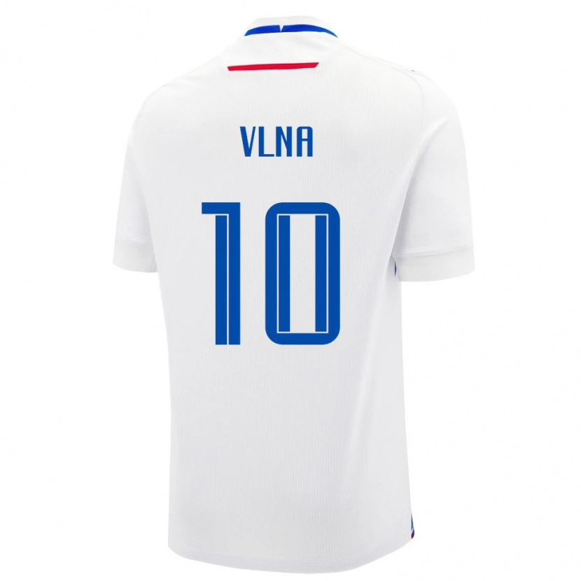 Danxen Niño Camiseta Eslovaquia Simon Vlna #10 Blanco Azul 2ª Equipación 26-28 La Camisa