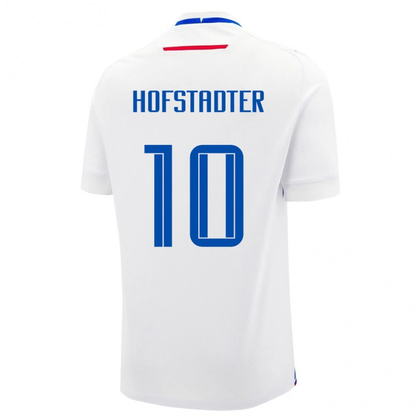 Danxen Niño Camiseta Eslovaquia Leo Hofstädter #10 Blanco Azul 2ª Equipación 26-28 La Camisa