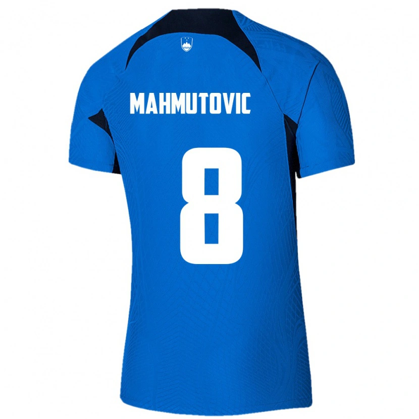 Danxen Niño Camiseta Eslovenia Malik Mahmutovic #8 Azul Blanco 2ª Equipación 26-28 La Camisa