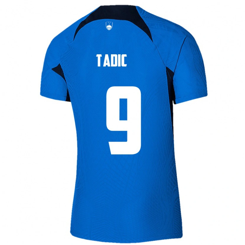 Danxen Niño Camiseta Eslovenia Matej Tadic #9 Azul Blanco 2ª Equipación 26-28 La Camisa