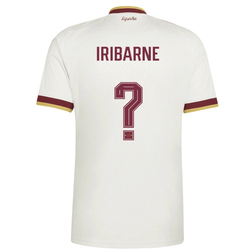Danxen Niño Camiseta España Bruno Iribarne #0 Marfil Borgoña 2ª Equipación 26-28 La Camisa