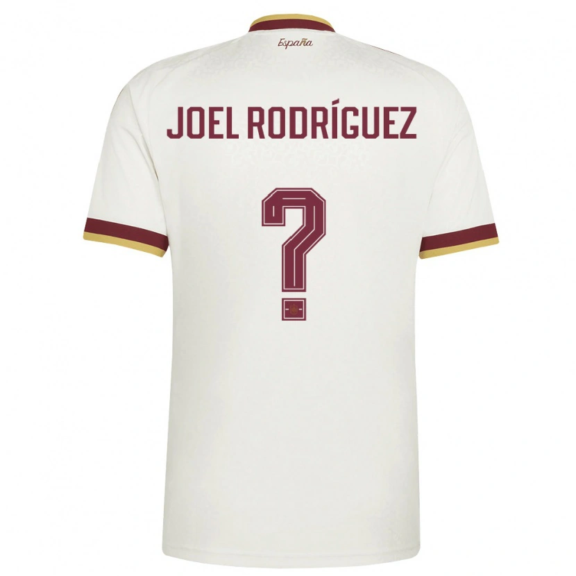 Danxen Niño Camiseta España Joel Rodríguez #0 Marfil Borgoña 2ª Equipación 26-28 La Camisa