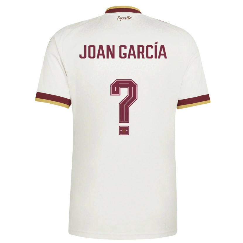Danxen Niño Camiseta España Joan García #0 Marfil Borgoña 2ª Equipación 26-28 La Camisa