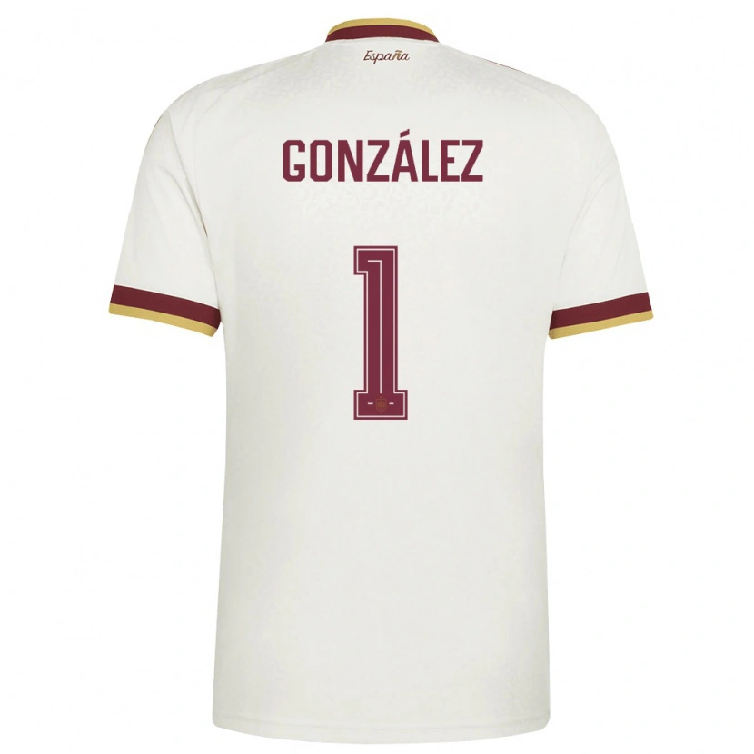 Danxen Niño Camiseta España Fran González #1 Marfil Borgoña 2ª Equipación 26-28 La Camisa