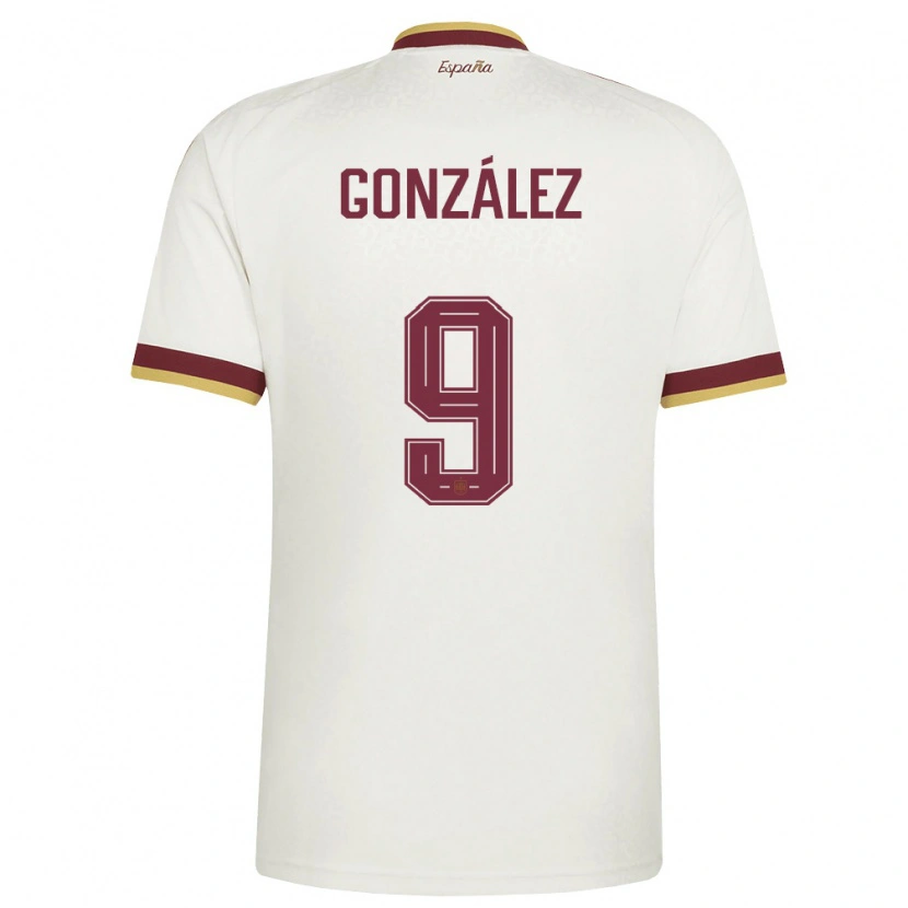 Danxen Niño Camiseta España Esther Gonzalez #9 Marfil Borgoña 2ª Equipación 26-28 La Camisa