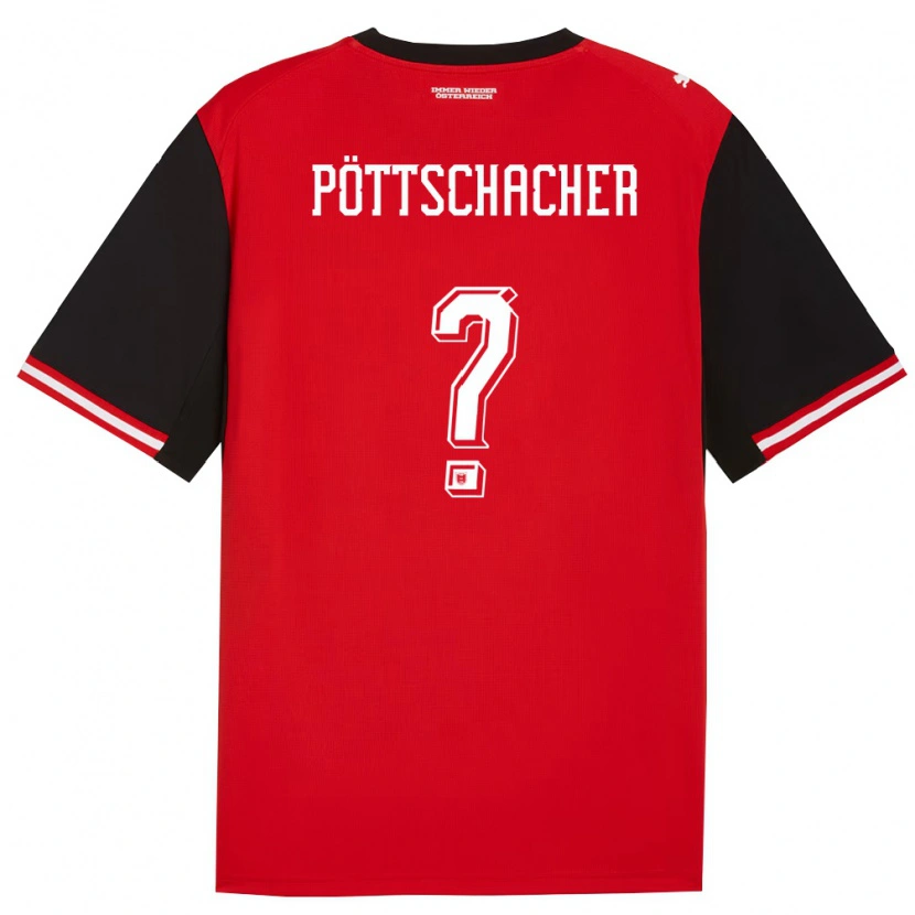 Danxen Hombre Camiseta Austria Beni Pöttschacher #0 Negro Blanco 1ª Equipación 26-28 La Camisa