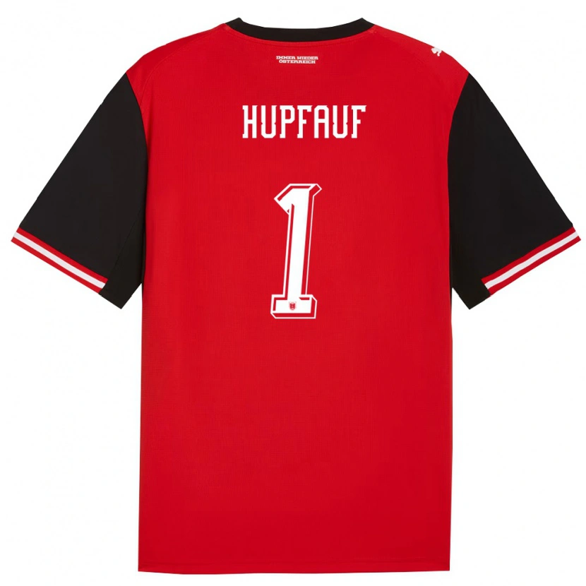 Danxen Hombre Camiseta Austria Teo Hupfauf #1 Negro Blanco 1ª Equipación 26-28 La Camisa