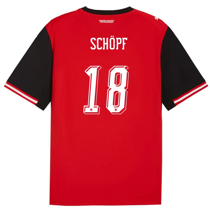 Danxen Hombre Camiseta Austria Alessandro Schöpf #18 Negro Blanco 1ª Equipación 26-28 La Camisa