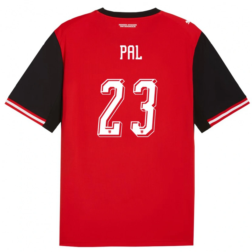 Danxen Hombre Camiseta Austria Jasmin Pal #23 Negro Blanco 1ª Equipación 26-28 La Camisa