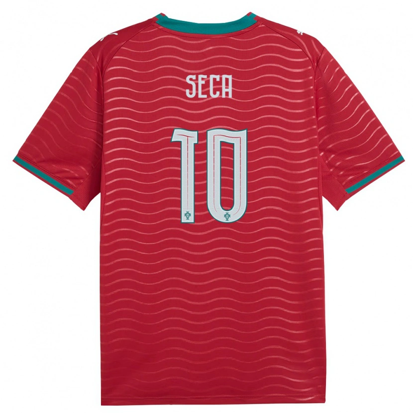 Danxen Hombre Camiseta Portugal Rodrigo Seca #10 Rojo Verde Blanco 1ª Equipación 26-28 La Camisa