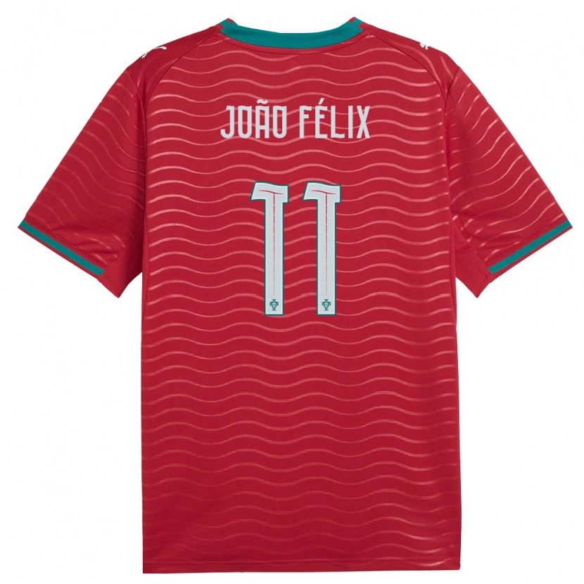 Danxen Hombre Camiseta Portugal João Félix #11 Rojo Verde Blanco 1ª Equipación 26-28 La Camisa