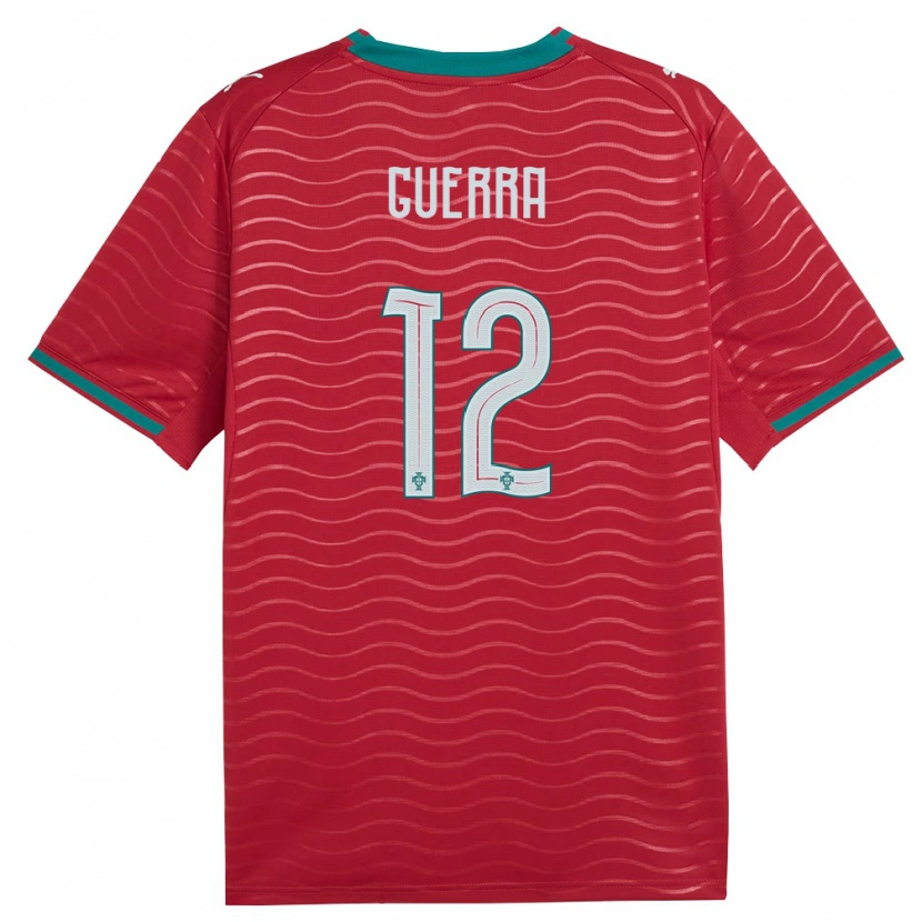 Danxen Hombre Camiseta Portugal Afonso Guerra #12 Rojo Verde Blanco 1ª Equipación 26-28 La Camisa