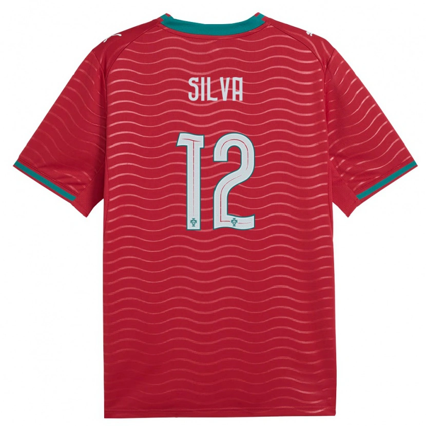 Danxen Hombre Camiseta Portugal Vasco Silva #12 Rojo Verde Blanco 1ª Equipación 26-28 La Camisa